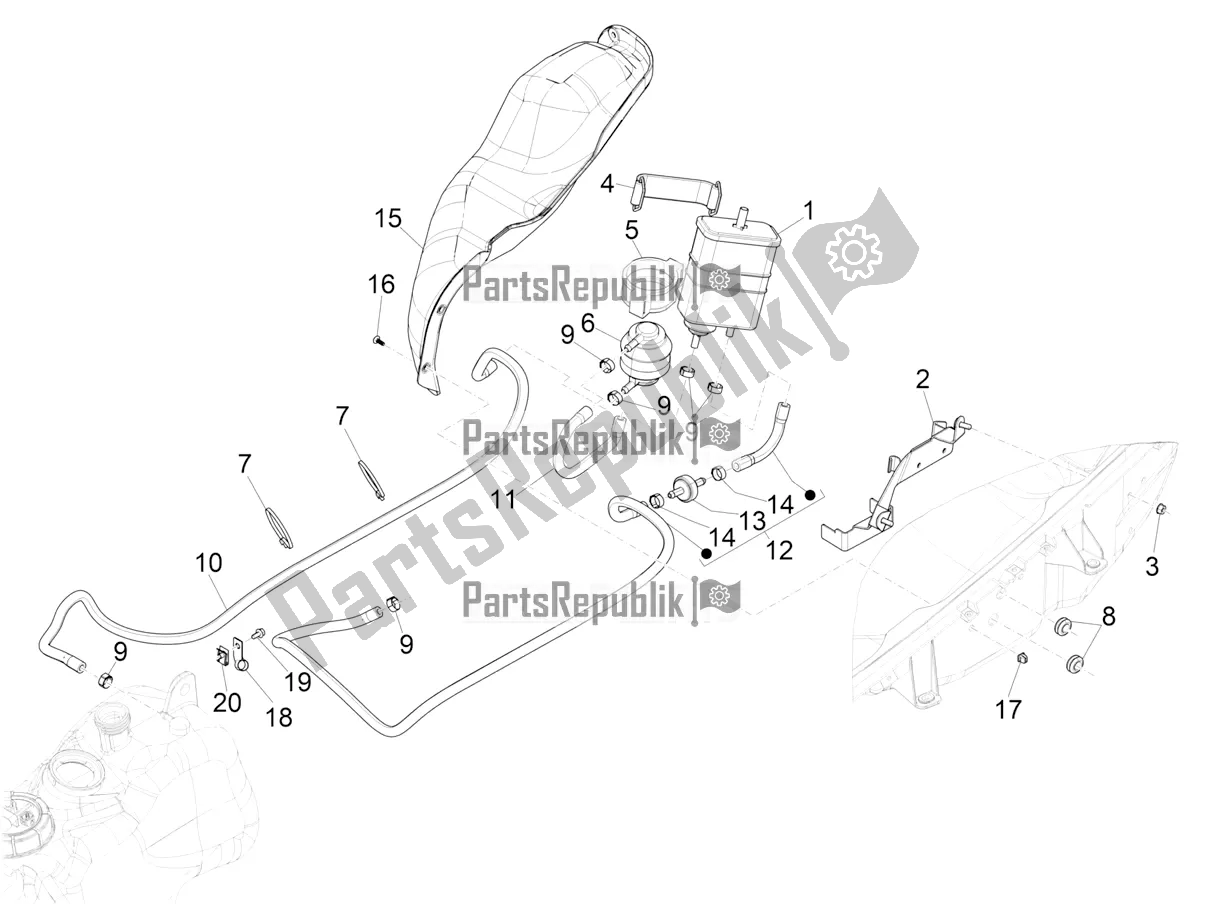 Order antipercolation system spareparts for the Piaggio MP3 500 Maxi
